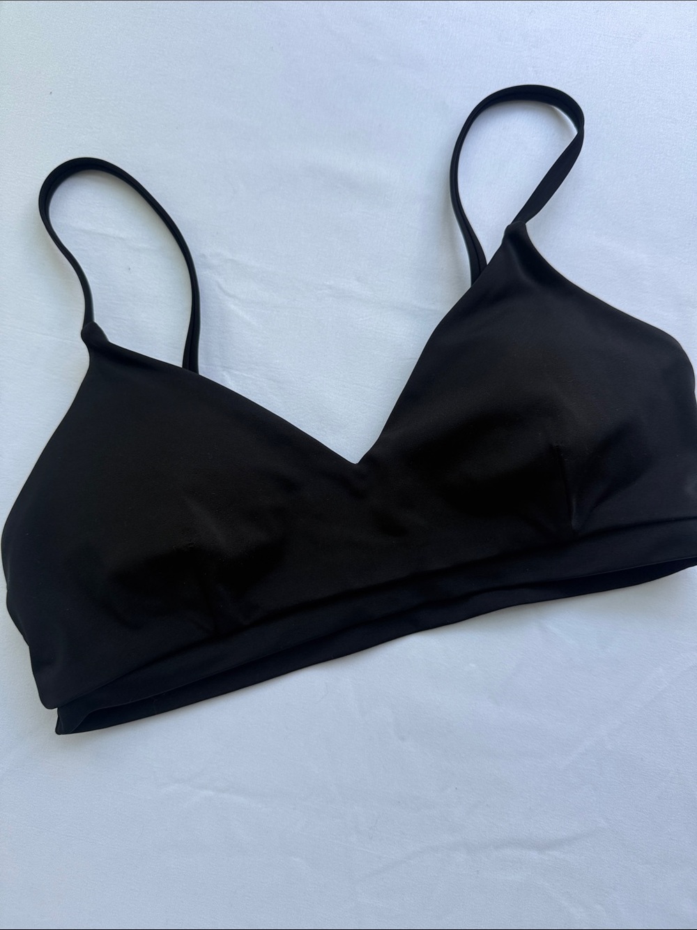 UpWest Black V-Neck Seamless Bralette Bikini Top